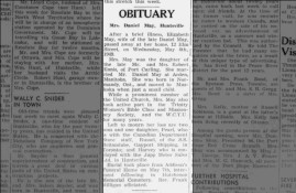 Obituary- ms. May