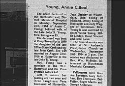 Annie young death notice