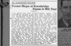 Obituary of Alexander Walker in the 9 November 1950 Huntsville Forester
