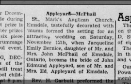 appleyard-mcphail wedding